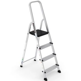   CAGSAN BERGAMA Alumínium 4 lépcsőfokos fellépő létra (Munkamagasság: 2,8m)