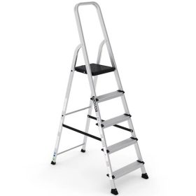   CAGSAN BERGAMA Alumínium 5 lépcsőfokos fellépő létra (Munkamagasság: 3m)