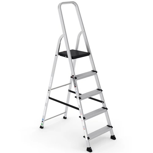 CAGSAN BERGAMA Alumínium 5 lépcsőfokos fellépő létra (Munkamagasság: 3m)