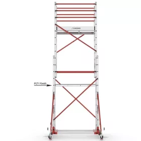   CAGSAN Telesafe XLN Profi 2x11 fokos kétrészes állvány-Munkamagasság: 6.4 m