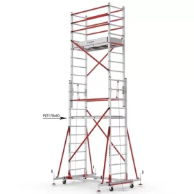   CAGSAN Telesafe XLN Profi 2x11 fokos kétrészes állvány-Munkamagasság: 6.4 m