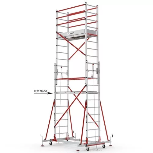 CAGSAN Telesafe XLN Profi 2x11 fokos kétrészes állvány-Munkamagasság: 6.4 m