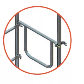 TERRA70 Homlokkorlát / Végkorlát homlokzati állványhoz